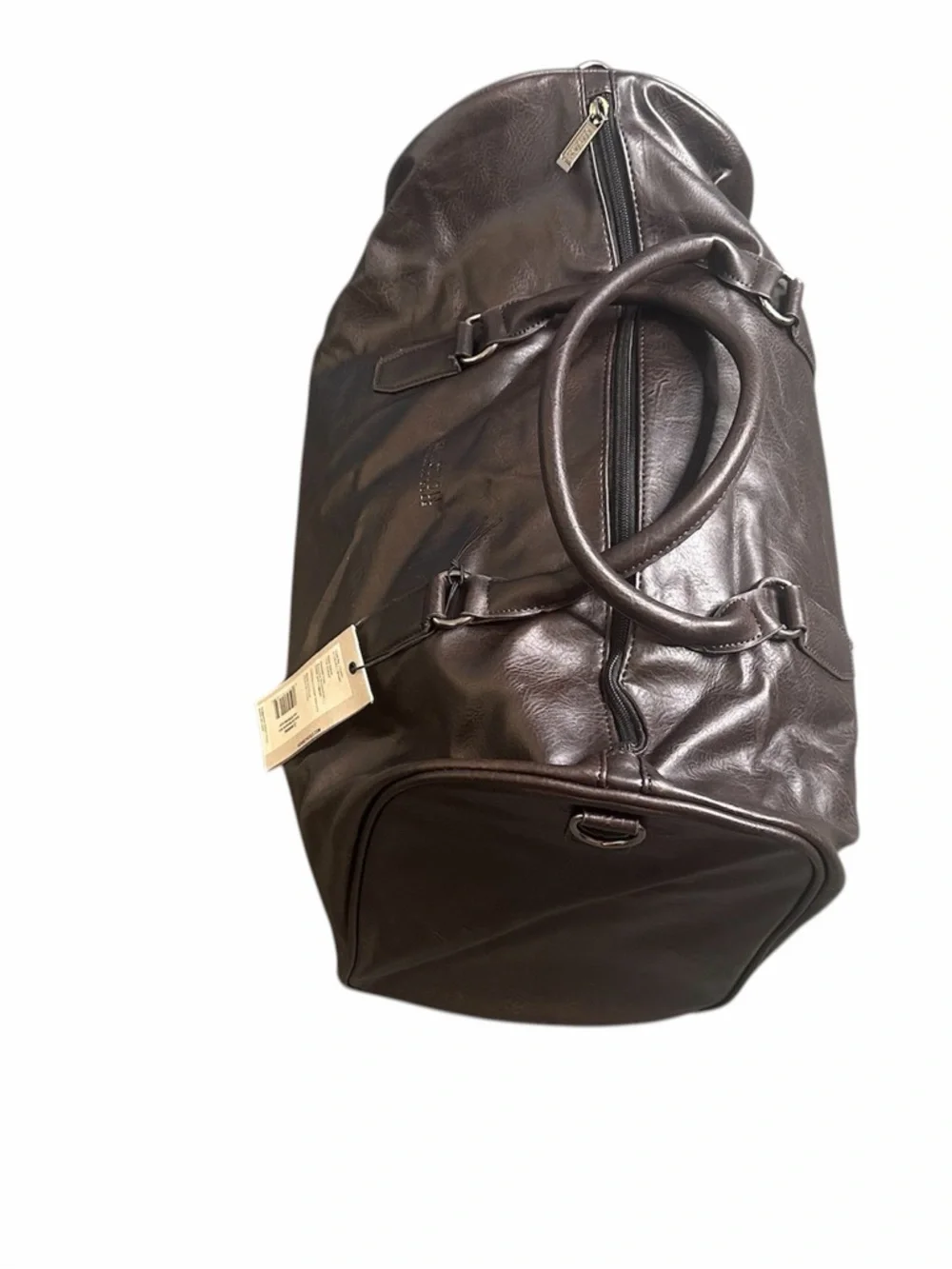 Kenneth Cole Reaction Dark Brown Leather Duffel Bag